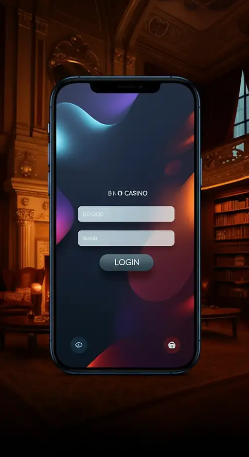 Interface de connexion sécurisée de Julius Casino affichant les champs d'identifiant et de mot de passe avec une icône de cadenas symbolisant la protection des données.